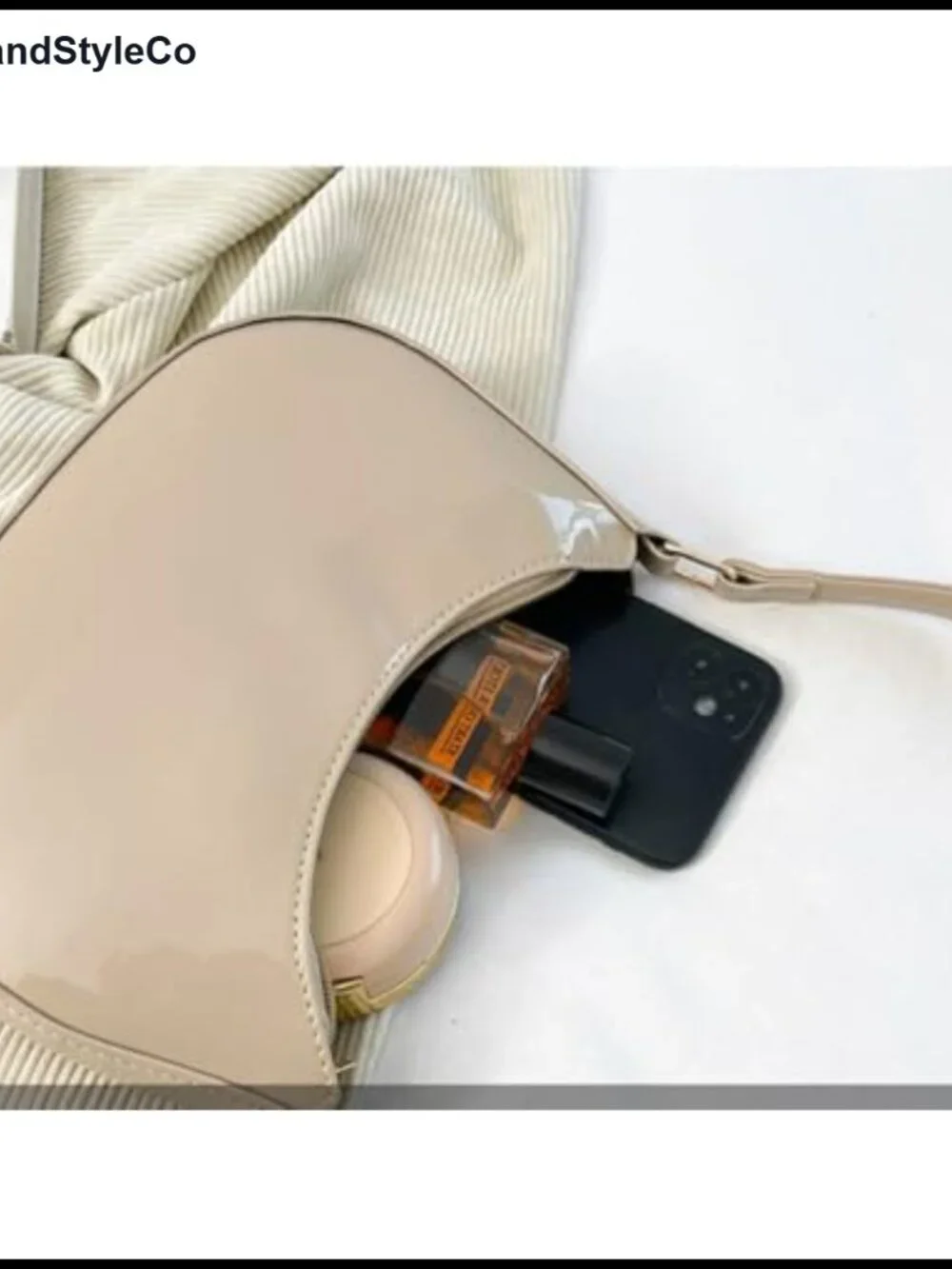 Patent Leather Evening Purse Clutch Mini Hobo Shoulder Bag Vegan Faux Leather